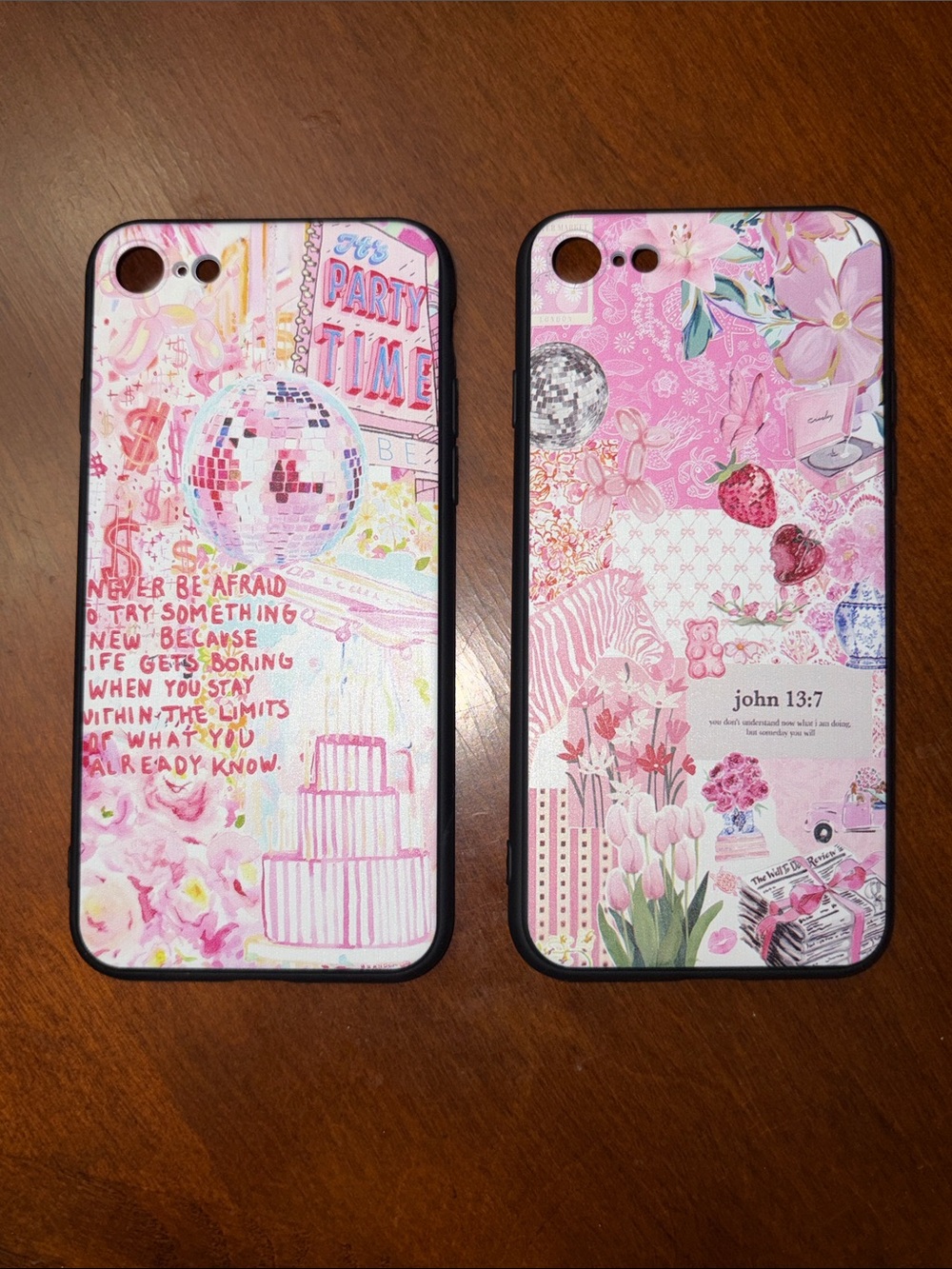 Pink Floral Collage Phone Case - Decorative Protective Cover - Picture 1 of 10